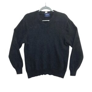 Allen Solly Sweater Mens S Black Long Sleeve 100% Cashmere Knit Pullover